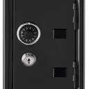 Younion Money Safe and Cash Lock Box, Mini Size Security Safe Box for Money Jewelry and valuables, 4.6"x 4.2"x 6.9" Black