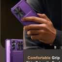 Vihibii for Samsung Galaxy S25 Wallet Case, Built-in Card Holder (4 Cards), [RFID Blocking] & Slide Camera Cover, Military Grade Drop Protection, Rugged Case for Samsung Galaxy S25 6.2", Dark Purple