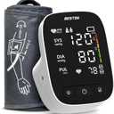 BESTEK Blood Pressure Monitor, Automatic Arm Blood Pressure Monitors for Home Use, Digital Large LED Voiced Broadcast BP Cuff Comfortable and Portable for Home Travel (9"-17" Adjustable)