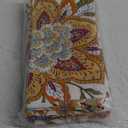 TARAN LIVING Cotton Cloth Napkins Reusable Fall Dinner Christmas Napkin Set Machine Washable Dish Cloth for New Year Gift, Home Decor - Black & Off White, 18"x18" - Set of 4