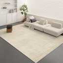 Valenrug Washable Rugs 8x10 - Non Slip 8x10 Area Rugs for Living Room, Stain Resistant Area Rugs for Bedroom, Foldable Machine Washable Area Rug(8'x10', Beige)