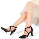 Women's 3In Closed Toe Heel Pumps Dress Shoes for Women, size 9