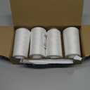4 Pack White Sewing Thread, Serger Thread Cones of 3000 Yards Each, All Purpose Polyester Sewing Serger, Quilting, Piecing, Overlock Machine