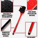 Adam's Polishes Fender Brush - Rubberized, Professional Long Handle Car Wash Brush