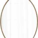 Vintage Oval Mirrors for Bathroom 18 X 28 Inch, Hanging Rustic Gold Vanity Mirror Bathroom, Metal Frame Decorative Wall Mirrors for Bedroom Living Room Entryway Hallway