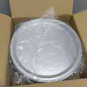 Jenatripom 25 Pack Serving Platters, 12” Disposable Aluminium Foil Serving Trays for Party & Buffet, Silver Embossed Foil Serving Dishes/Plates for Vegetable, Fruit, Cake, Cookies