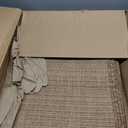 MontVoo-Outdoor Rug-Patio Rug 8x10 ft Polypropylene Indoor Outdoor Rugs Outdoor Carpet for Patio Deck Balcony Porch, Textured Weave, Durable for High Traffic, Fade-Resistant, Tropical Neutral Brown