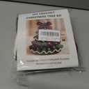 DIY Crochet Christmas Tree Kit,Handmade Crochet Christmas Tree,Tree Bow Pearl Embellishment,Beginner Christmas Crochet Kit,Christmas Craft Kit with Yarn Hook Beads Instructions