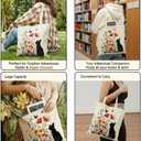 2 x NAMQUL Cute Black Cat Canvas Tote Bag for Women with Zipper Pockets - Large Reusable Shopping, Grocery, Gym & Book Carry Bag, Aesthetic Work Tote Design, Eco-Friendly Gift for Cat Lovers