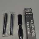 Striking Viking 2 Pack Beard Pencil Filler for Men with 4 Tips (Jet Black) - Fill, Shape & Define with this Long-Lasting, Waterproof Beard Pen Kit Including Brush