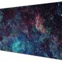 Dynippy Thin Extended Gaming Mouse Pad （31.5 * 11.8 * 0.08 inch） with Stitched Edges Large , Long XXL Keyboard and Mouse pad Desk Mat for Gaming Office & Home - Galaxy Space