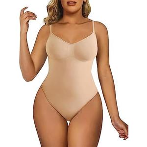 SHAPERX Women's Shapewear Bodysuit Tummy Control Body Shaper Seamless Sculpting Snatched Waist Body Suit 2X/3X