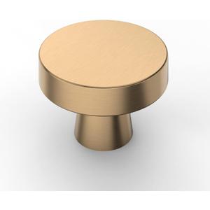 Amerdeco 10 Pack Champagne Bronze Cabinet Knobs 1-1/4 Inch(32mm) Single Hole Cabinet Handles Dresser Knobs Drawer Knobs and Pulls for Bathroom Cabinets K0010