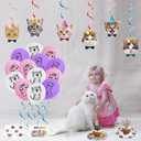 137PCS Cat Birthday Party Supplies Serves 20 Guests Kitten Birthday Party Decorations Plates Banner Napkins Balloons Tablecloth Cake Toppers for Cats Themed Birthday Parties Supplies