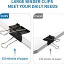 Jumbo Binder Clips 3 Inch - Extra Large Binder Clips 18 Pack, Heavy Duty Office Binder Clips for Paper, Documents, School & Office Supplies (18, 3 inch)