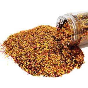 TWINKLING Holographic Glitter, Chunky Glitter, Glitter Sequins, Face Glitter for Slime face Art Resin Epoxy Craft, Nail Art, Makeup, Tumblers Slime,0.6mm,100g (Crystal Color)