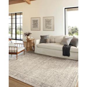 Loloi Amber Lewis Alie Taupe/Dove 5'-3" x 5'-3" Round Area Rug | ALE-03 Approx. 5x5 Beige Living room Dining room Bedroom, Modern, Traditional, Plush, Area Rug