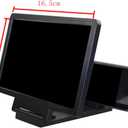 4 x Smart Phone Screen Magnifier Multi-Function Bracket for Cellphones Enlarged Display for Movies and Reading Compatibility Lightweight Portable Design Black (Medium)