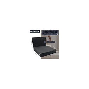 Foam Recliner Chair Cushions Wheelchair Cushions, Non-Slip 4" Thick Supportive Lumbar Support Pillow for Elderly Supportive Seat Cushion with Lumbar Pillow; 20x20x4"+12.8" Backrest Height,Black