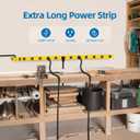 TiFFCOFiO Metal Power Strip, 12 Widely Space Outlets, Wall Mountable Power Strip Surge Protector, 6 FT Extension Cord,15A/1875W, ETL Listed