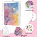 Ospelelf 2026 2027 Planner Weekly and Monthly Calendar Spiral Bound, A4 Office Supplies For Women & Men, 18 Months PVC Cover Life Planners with Stickers Polka Dots