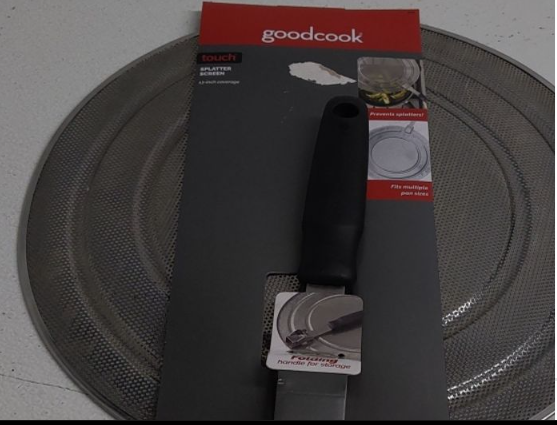 GoodCook Touch Splatter Screen 13-inch, Folding Comfort Grip Handle