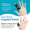 Finger Splints (4 Pcs)  2 Large and 2 Small Splints with Metal Support for Arthritis, Trigger Finger Relief, and Sprain Recovery for Middle, Index, Ring, and Pinky Fingers (Black)