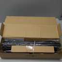 Double Curtain Rod, 1 Inch Black Dual Curtain Rods for Windows 48 to 84 Inch, Decorative Adjustable Heavy Duty Telescopic Spliced Window Treatment Rods Set for Bedroom Living Room Farmhouse (36"-88")