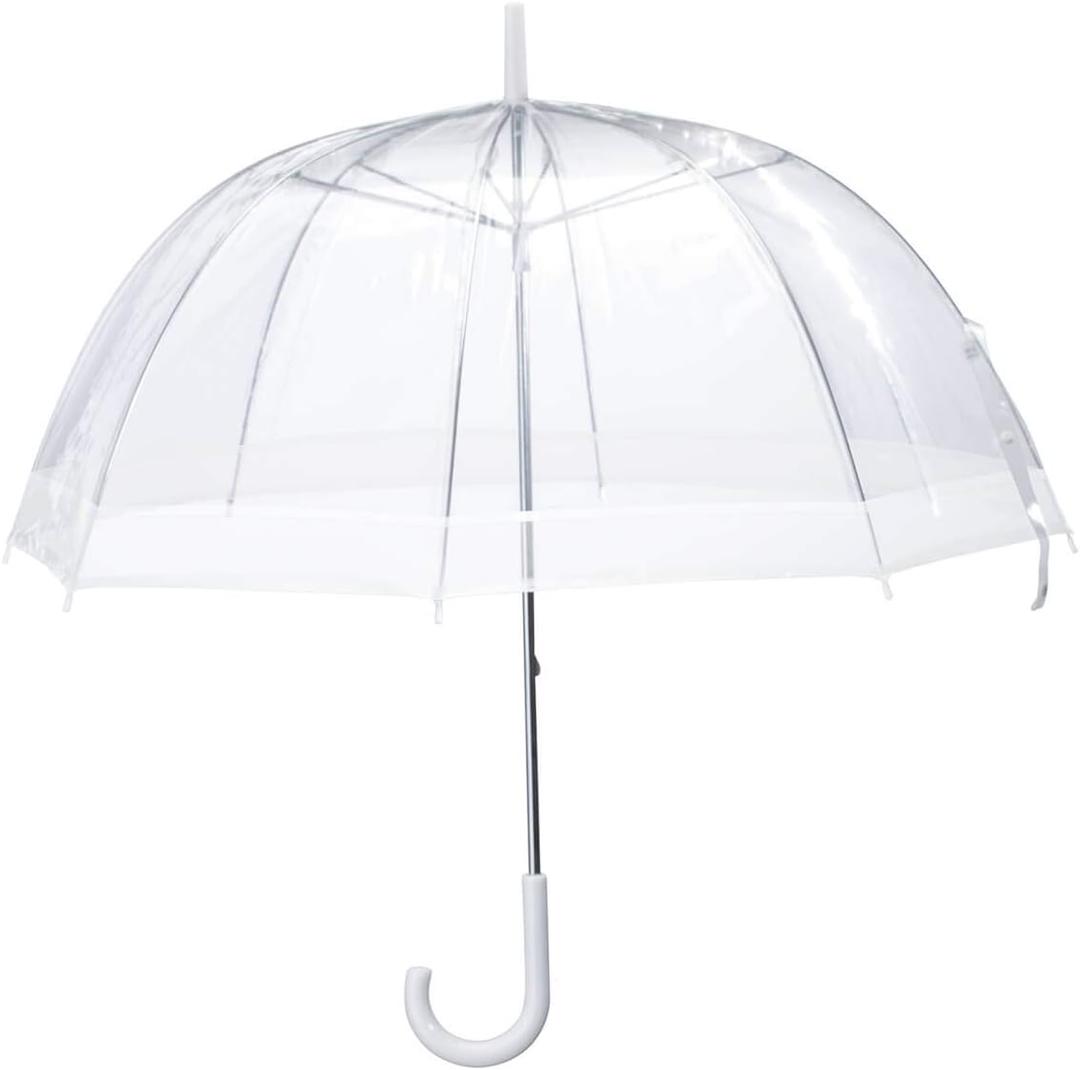 Clear Dome Umbrella, Durable Wind-Resistant Umbrella with Sturdy Bubble Design