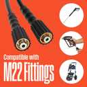 Westinghouse 50 ft PVC Pressure Washer Hose - 3400 Max PSI - For Gas and Electric Pressure Washers