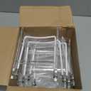 12 Pcs Acrylic Plate Stand Adjustable White Wire and Clear Acrylic Display Easel 4. 75" H x 3. 8" W X5. 3" D Holder Stand for Display Plates and Pictures