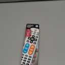 GE BigEZ OneTouch Big Button Universal TV Remote for Seniors, Easy to Use, Replacement Remote for Samsung, LG, Sony, Vizio, Roku TV, Streaming Players, Backlit Buttons, 2 Device, White, 84666