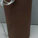 KDG 23.4" Brown PU Leather Table Lamp for Living Room Set of 1, 3 Level Brightness LED Modern Home Decor Fabric Lampshade Desk Lamp Lighitng for Bedroom, Bedside, Farmhouse, Nightstand, Night Light