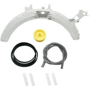 WE49X21874 Dryer Bearing Kit with WE12X83 Dryer Idler Pulley Fits for GE Dryer Series DCVH, DBVH, DHVH, WE09X20441 Front Drum Felt with WE14M124 Drum Bearing and WE12M29 Drive Belt
