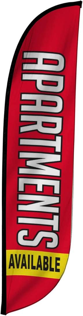 LookOurWay Feather Flag Banner - 12 Feet Tall Advertising Flags for Outside Business and Events Promotion - Swooper Flag Only - Real Estate Flags - (10M1200304)