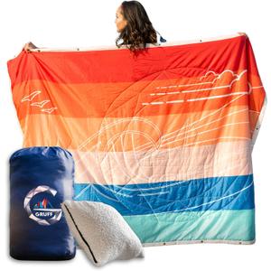 Gruff Ultimate 5-in-1 Outdoor Camping Blanket & Pillow  Waterproof Quilt and Travel Blanket 2 x 1.3 m  Compact, Durable, and Versatile for Outdoor use, Hiking, and Adventures