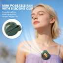 hepanio Portable Silent Mini Bladeless Fan Clip On,3 Speeds Clip-On Fans For Shirt,Small Clips Fanmini Whirlwind Fans For Waist Clips Suitable For Outdoor & Travel & Office (Green)