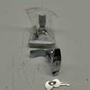 2 Pcs T Handle Door Lock RV Trailer Door Cam Lock Zinc Alloy Bright Chrome Garage Door Lock Latch Cabinet Toolbox Handle Lock