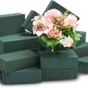 GNRZZT 20 PCS Floral Foam Blocks, 5.5"L x 3.1"W x 1.7"H Green Dry & Wet Flower Foam for Fresh and Artificial Flowers, Plant Foam for Wedding, Birthdays, Pary, Home Decorations