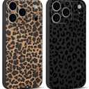 2 Pack for iPhone 17 Pro max 6.9'' Cheetah Print Cases, Cute Luxury Leopard Print Pattern Design Cases for Women Men Girls, Fashion Retro Shockproof Anti Scratch Protection Silicone Soft TPU Cover