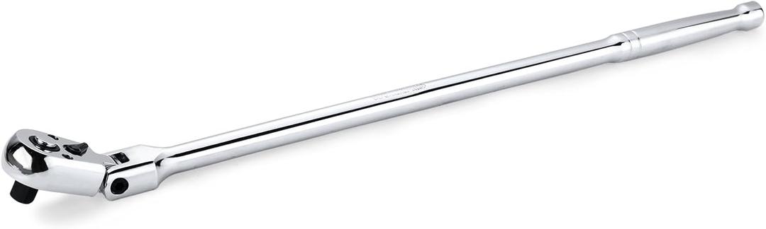 WORKPRO 3/8" Drive Extra Long Flex Head Ratchet, 18 Inch Reach Quick Release CR-V Steel Ratchet Handle, CR-MO Head, Reversible Design, 72-Tooth