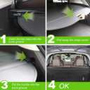 Cargo Cover for Subaru Forester 2025 Accessories Trunk Cover Rear Trunk Organizer Security Cover Shielding Shade, Black, SF2025