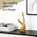 Gold Legs Sculpture for Home Decor, Modern Abstract Leg Statue, Minimalist Art Figurine for Shelf, Living Room, Bedroom, Office, Unique Gift for Yoga Lover, Women, Birthday, Housewarming (6.3 inch)