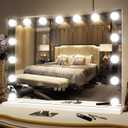 FENNIO Hollywood Vanity Mirror with Lights 23x18,Large Lighted Mirror Makeup Mirror with 15 Dimmable LED Bulbs, 3-Color Lighting