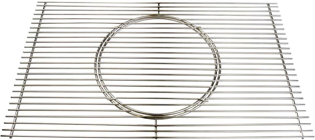 Stainless Steel Cooking Grate 67 x 40 cm Expert + Diameter 29 cm Removable Round Grill Only 12 mm Bar Spacing, Rods, Ø 4 mm, Stable, 2pack  Stainless Steel Cooking Grate 67 x 40 cm Expert + Diameter 29 cm Removable Round Grill Only 12 mm Bar Spacing, Rods, Ø 4 mm, Stable, 2pack