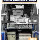 Rear Trunk Cargo Rack Basket Tray Fit for 2007-2026 Jeep Wrangler | JK JL Unlimited 4 Door Hardtops, Interior Luggage Carrier Storage Shelf for Camping Trip Gear