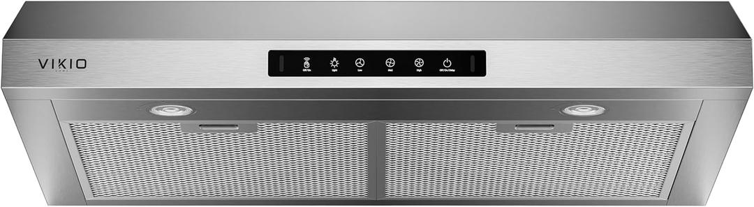 VIKIO HOME 30 Inch Under Cabinet Range Hood, 900CFM Fast Venting Ducted, Kitchen Hood With 3 Speed Gesture Sensing & Touch Control, Stainless Steel Stove Vent Hood With Reusable 5-Layer Baffle Filters