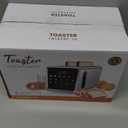 Touch Screen Toaster 2-Slice with 1.5" Wide Slots & Memory Recall | 900W Stainless Steel Smart Digital Toasters | 6 Shade Settings for Bagels & Thick Bread