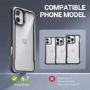 RAPTIC Shield for iPhone 16 Plus Case, [for 2024 Capture Button Shockproof Protective Clear Case], Military Grade 13ft Drop Tested, Durable Aluminum Frame, Anti-Yellowing Case, 6.7 inch, Mocha