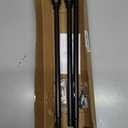 Curtain Rods for windows 32-48 inch, 5/8 inch Decorative Curtain Rod Set, Matte Black Splicing Heavy Duty Metal Curtain Rod with Brackets